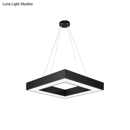 Black Square LED Chandelier – Nordic Style Acrylic Ceiling Light