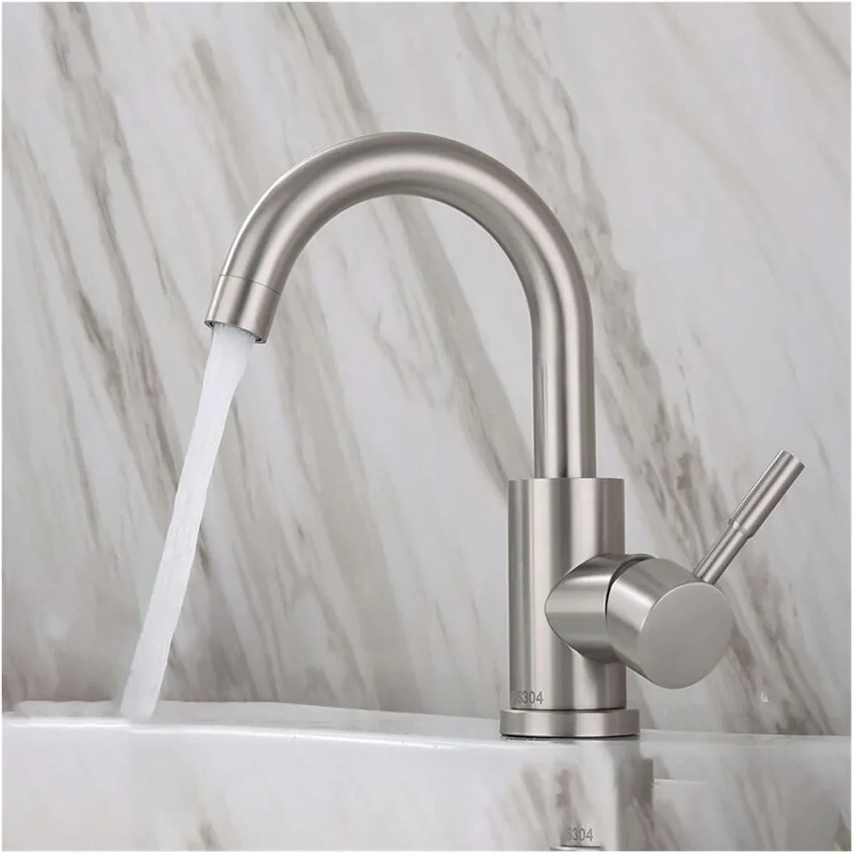 Black Stainless Steel Bathroom Faucet - Single Handle