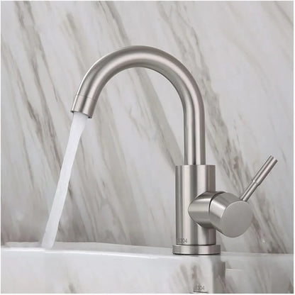 Black Stainless Steel Bathroom Faucet - Single Handle