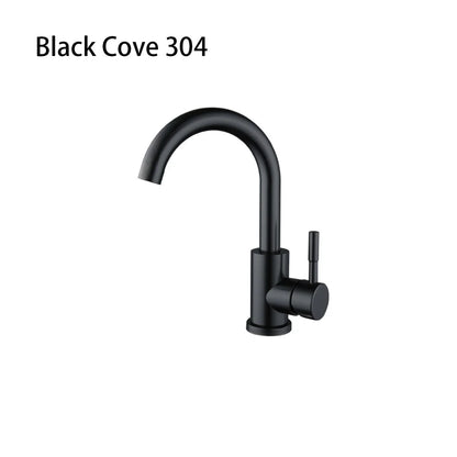 Black Stainless Steel Bathroom Faucet - Single Handle - Stainless steel / Black Cove 304