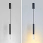 Black Tube Pendant Lamp: Modern Acrylic LED Ceiling Light Fixture for Bedroom