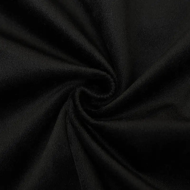 Black velvet tassel fringe pillow cover with soft textured fabric and subtle sheen for living room decorbites