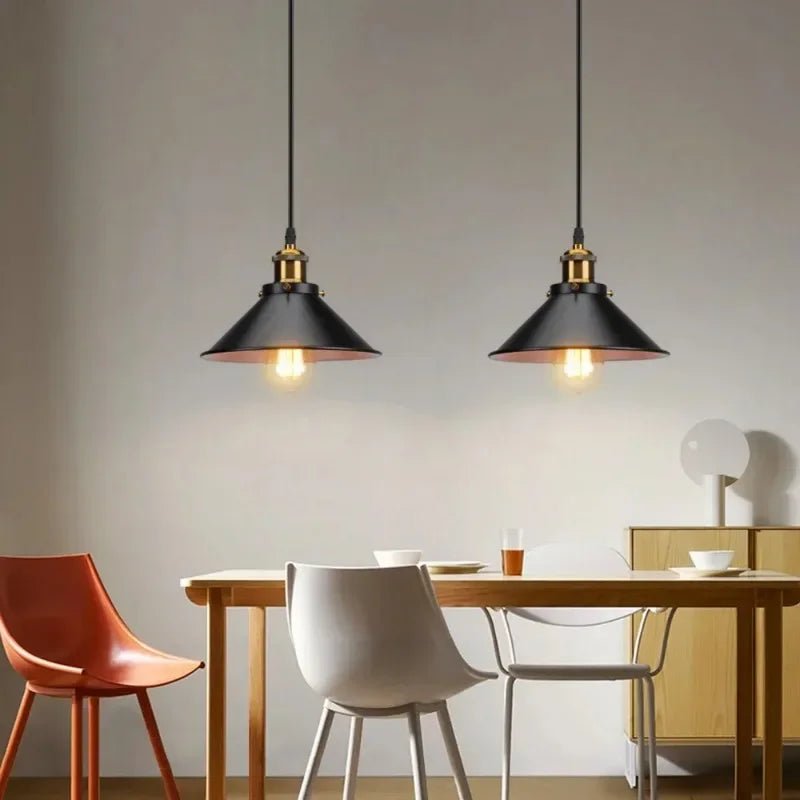 Black Vintage Multi-Head Metal Pendant Light - Decorbites