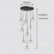 Black Water Drop Acrylic LED Pendant Light - Decorbites