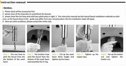 Black Waterfall Bathroom Faucet Mixer Tap