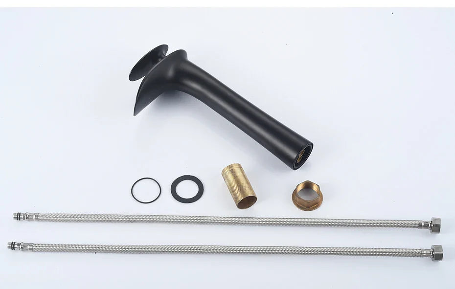 Black Waterfall Bathroom Faucet Mixer Tap