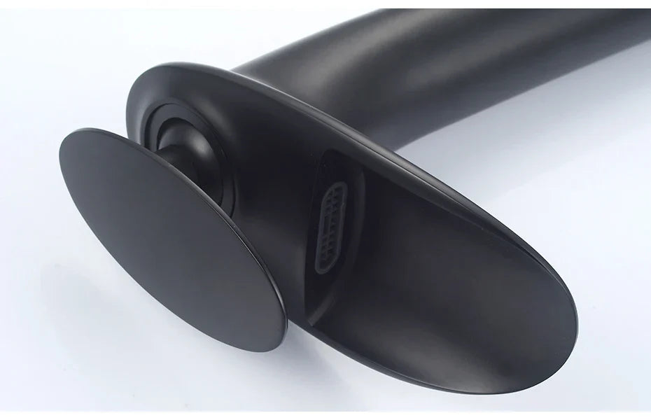 Black Waterfall Bathroom Faucet Mixer Tap