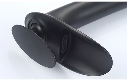 Black Waterfall Bathroom Faucet Mixer Tap