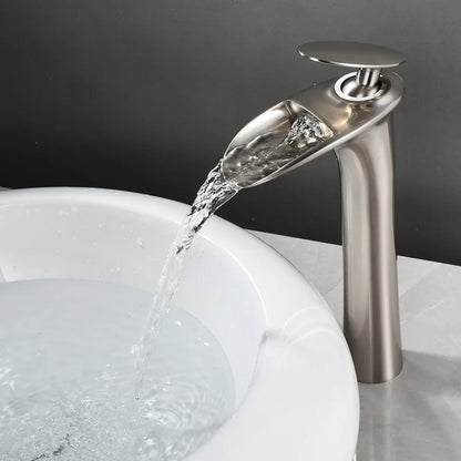 Black Waterfall Bathroom Faucet Mixer Tap