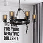 Black Wheel Design Bell Metallic Chandelier - Industrial 3/6 Lights Dining Room Hanging Lamp Kit