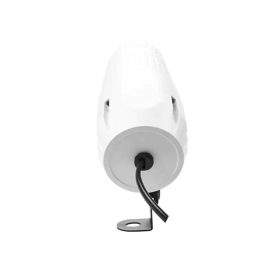 White sleek 15w rgbw led pinspot beam light with matte finish and black bracket for living room event use