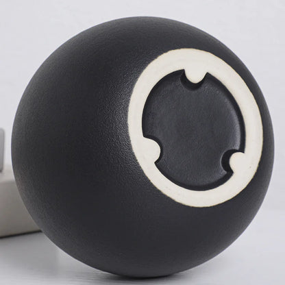 Black & White Ceramic Round Vase - Vase