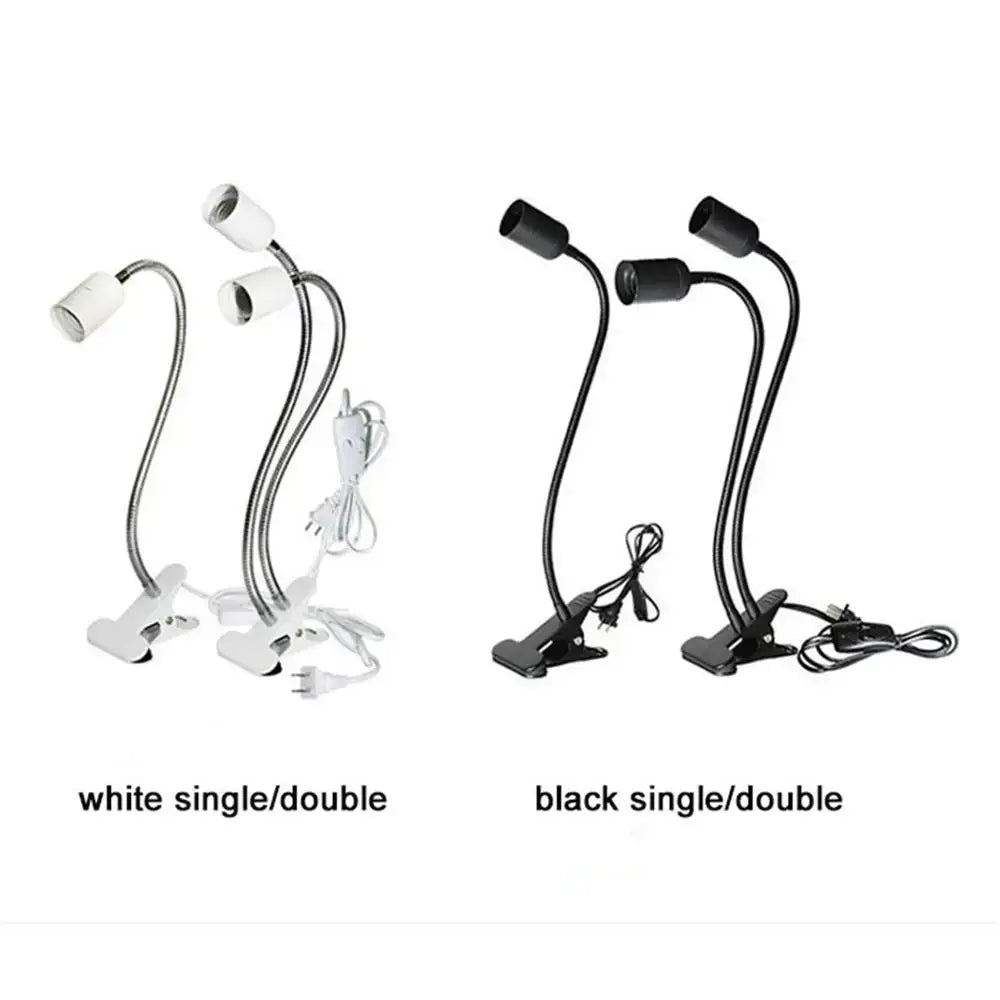 Black and white flexible gooseneck desk light with clip on arm for adjustable lighting by decorbites clip type ensures versatility