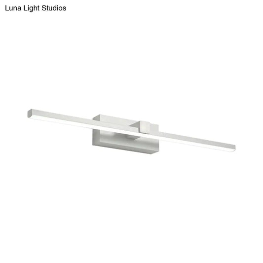 DecorBites™ Black/White LED Wall Mounted Bathroom Mirror Light - Iron Stick Vanity Lamp, Multiple Sizes Available
