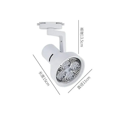 White led track lighting fixture with four circular bulbs in black and white metallic cob ceiling spotlight decorbites cob ceiling