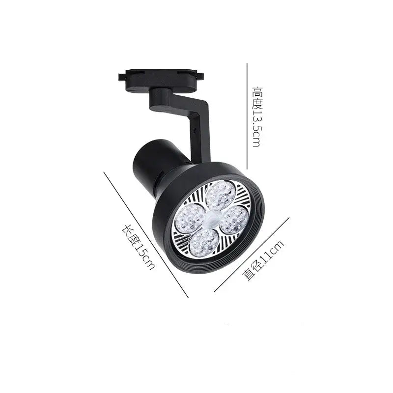 Black and white metallic decorbites cob ceiling spotlight with four led bulbs for living room lighting