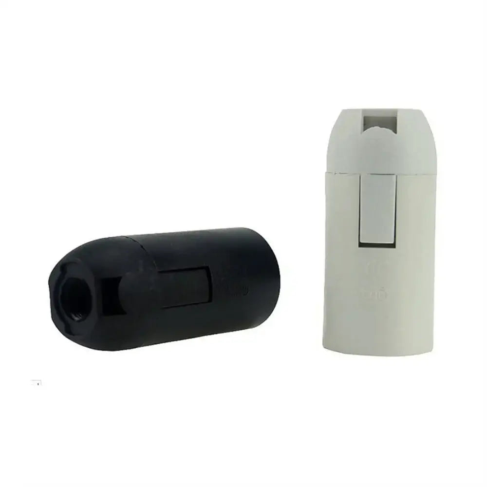 Black and white plastic lamp holder socket adapters for living room luminaires with durable holder sockets