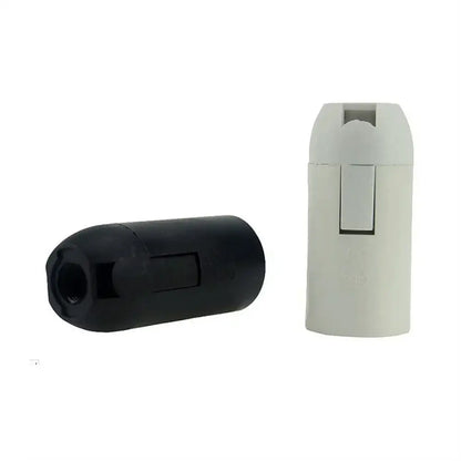 Black and white plastic lamp holder socket adapters for living room luminaires with durable holder sockets