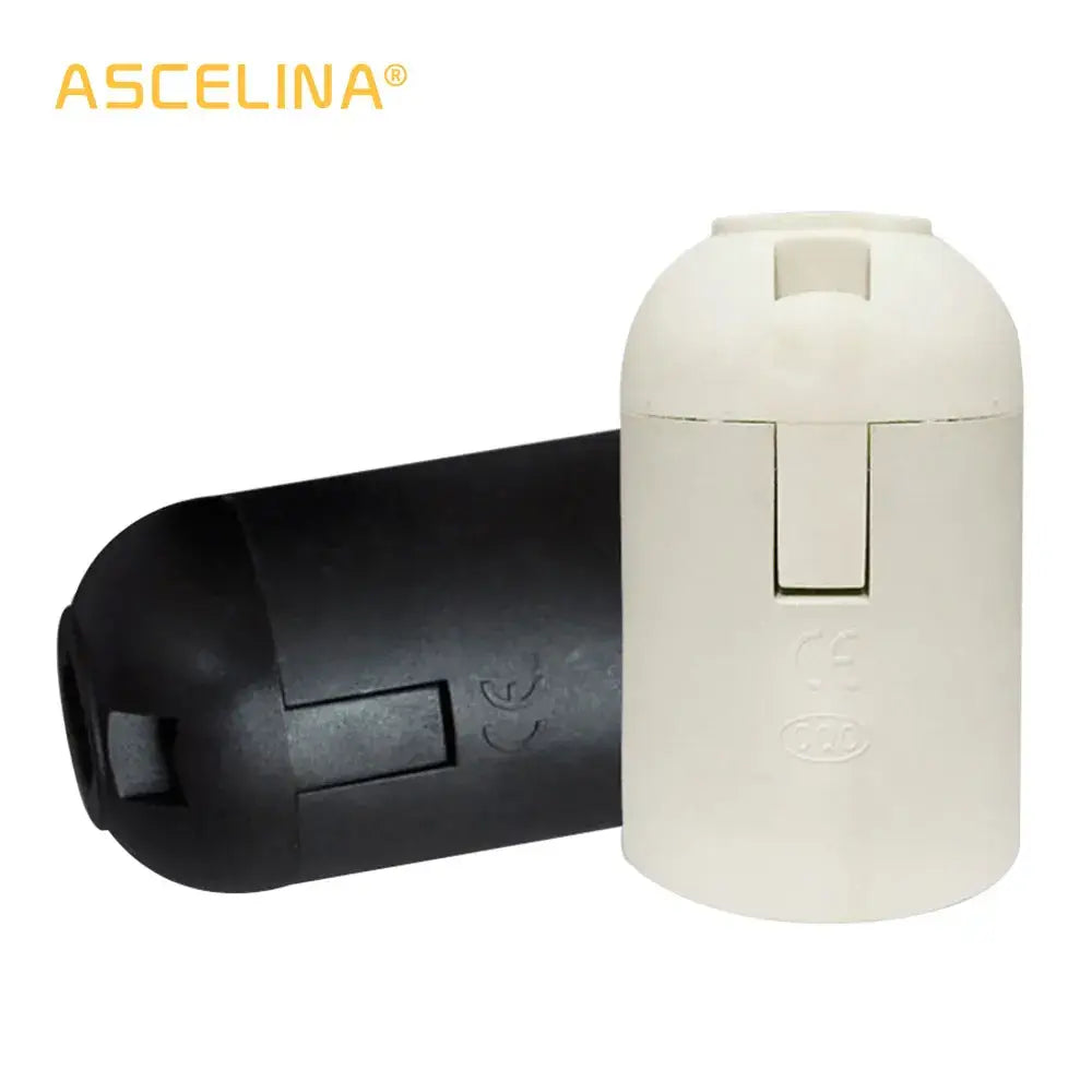 Black and white plastic lamp holder socket by ascelina designed for living room luminaires with durable material