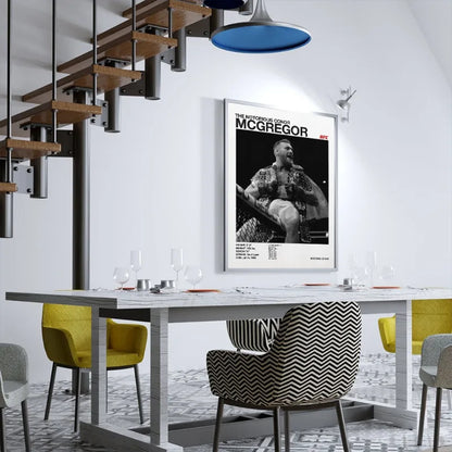 Black & White UFC Canvas Print for Gym Decor - Posters