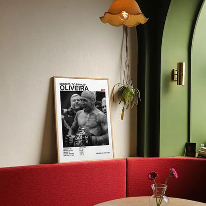 Black & White UFC Canvas Print for Gym Decor - Posters