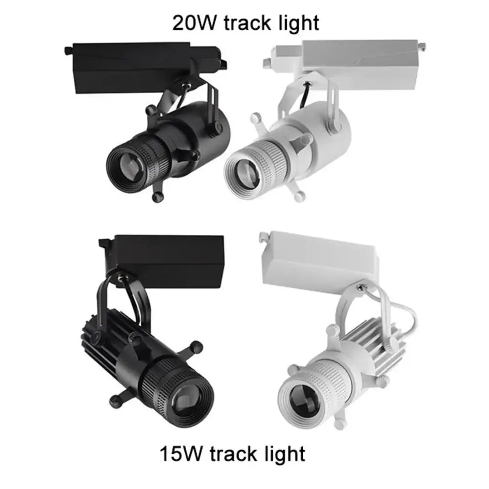 Black wireless remote led spotlight stage and party light with adjustable black and white 20w and 15w track lights