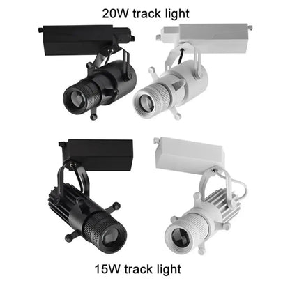 Black wireless remote led spotlight stage and party light with adjustable black and white 20w and 15w track lights