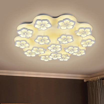 DecorBites™ Blossom Acrylic LED Flush Mount Ceiling Light: بسيط وأنيق، خيارات 5/7/12 رأسًا في ضوء دافئ/أبيض/طبيعي