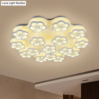DecorBites™ Blossom Acrylic LED Flush Mount Ceiling Light: بسيط وأنيق، خيارات 5/7/12 رأسًا في ضوء دافئ/أبيض/طبيعي