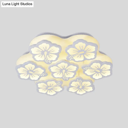 DecorBites™ Blossom Acrylic LED Flush Mount Ceiling Light: بسيط وأنيق، خيارات 5/7/12 رأسًا في ضوء دافئ/أبيض/طبيعي