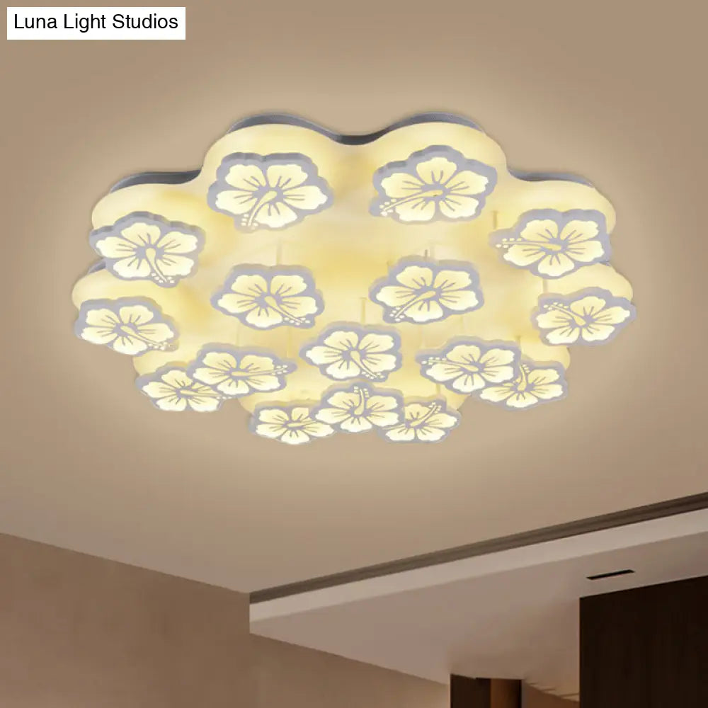 DecorBites™ Blossom Acrylic LED Flush Mount Ceiling Light: بسيط وأنيق، خيارات 5/7/12 رأسًا في ضوء دافئ/أبيض/طبيعي