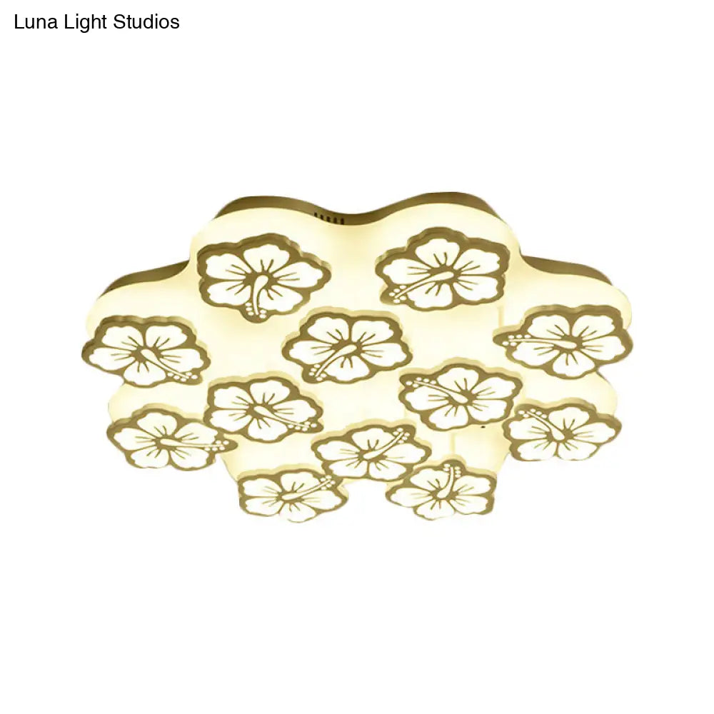DecorBites™ Blossom Acrylic LED Flush Mount Ceiling Light: بسيط وأنيق، خيارات 5/7/12 رأسًا في ضوء دافئ/أبيض/طبيعي
