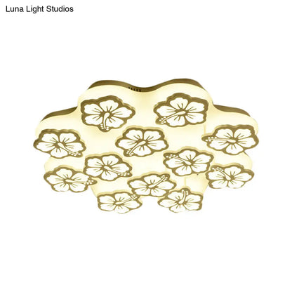 DecorBites™ Blossom Acrylic LED Flush Mount Ceiling Light: بسيط وأنيق، خيارات 5/7/12 رأسًا في ضوء دافئ/أبيض/طبيعي