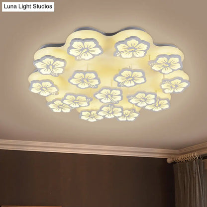DecorBites™ Blossom Acrylic LED Flush Mount Ceiling Light: بسيط وأنيق، خيارات 5/7/12 رأسًا في ضوء دافئ/أبيض/طبيعي