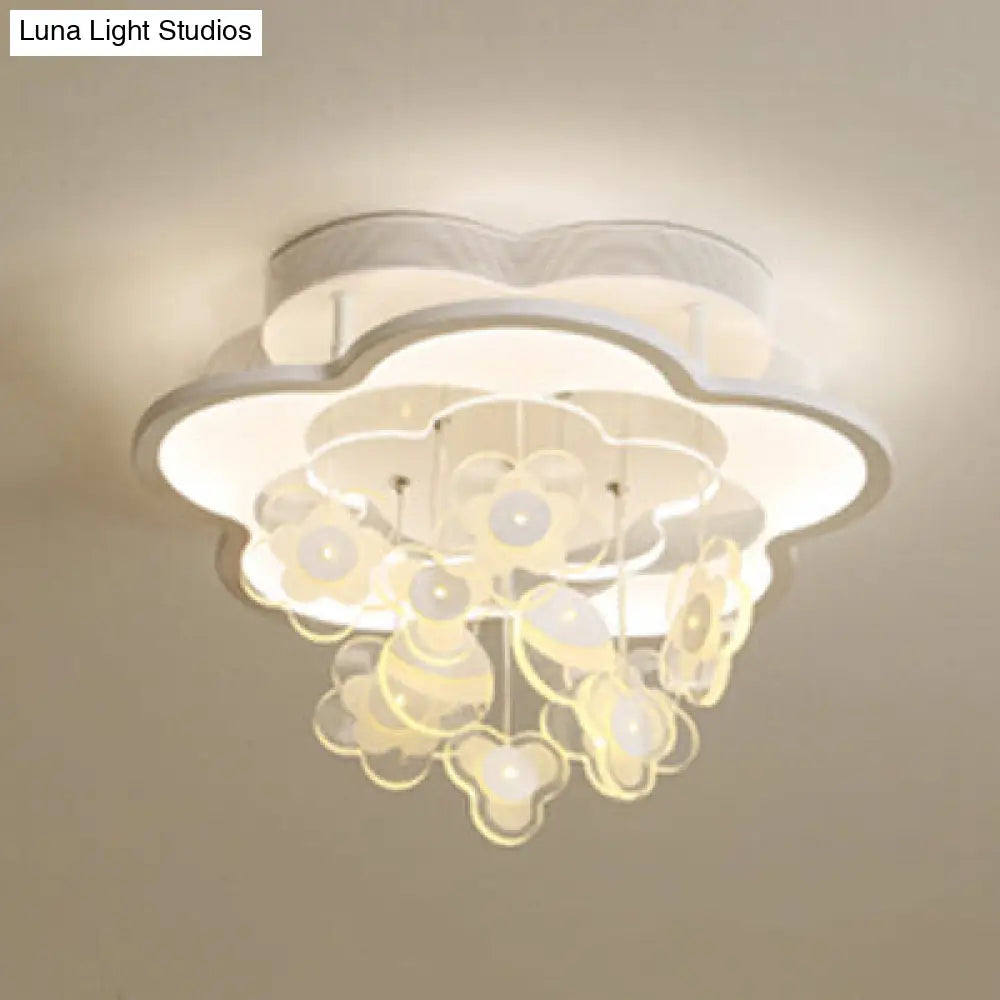 ديكوربايتس™ بلوسوم مصباح سقف LED حديث لغرف نوم الكبار والأطفال (أكريليك مدمج)