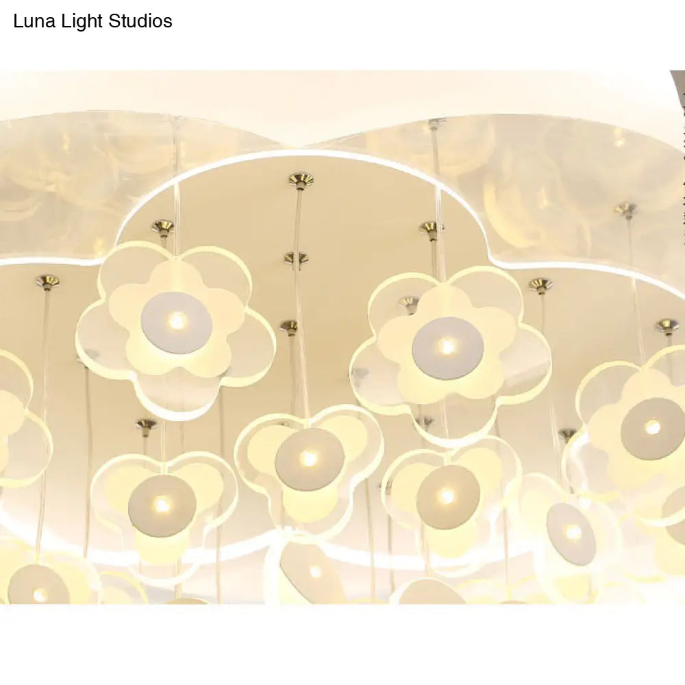 ديكوربايتس™ بلوسوم مصباح سقف LED حديث لغرف نوم الكبار والأطفال (أكريليك مدمج)