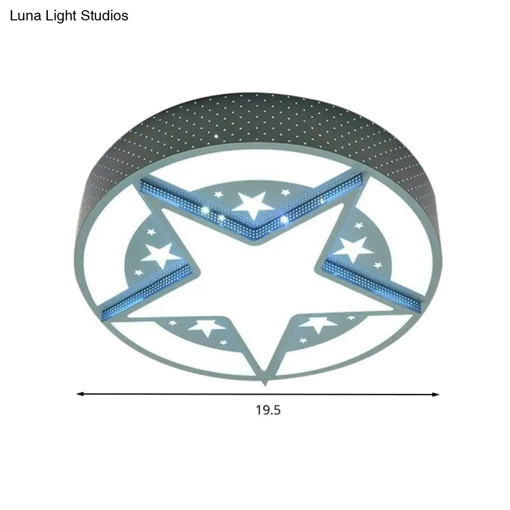 ديكوربايتس™ مصباح سقف LED أزرق أكريليك - على شكل ماكارون، مثالي لغرفة الرضاعة
