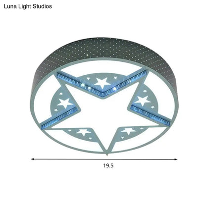 ديكوربايتس™ مصباح سقف LED أزرق أكريليك - على شكل ماكارون، مثالي لغرفة الرضاعة