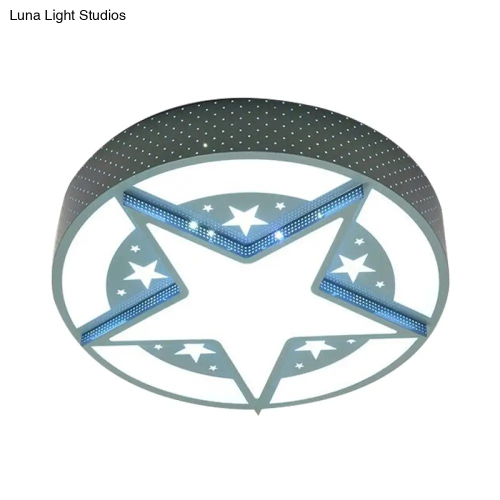 ديكوربايتس™ مصباح سقف LED أزرق أكريليك - على شكل ماكارون، مثالي لغرفة الرضاعة