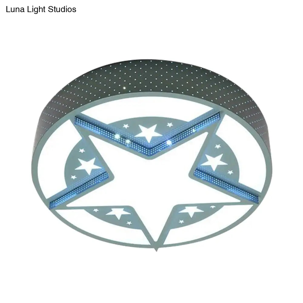 ديكوربايتس™ مصباح سقف LED أزرق أكريليك - على شكل ماكارون، مثالي لغرفة الرضاعة