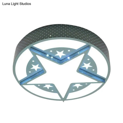 ديكوربايتس™ مصباح سقف LED أزرق أكريليك - على شكل ماكارون، مثالي لغرفة الرضاعة