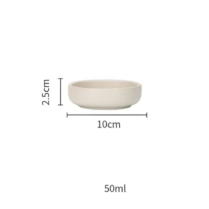 Minimalist off-white ceramic morandi bowl with smooth rounded rim from decorbites ceramic morandi dinnerware set