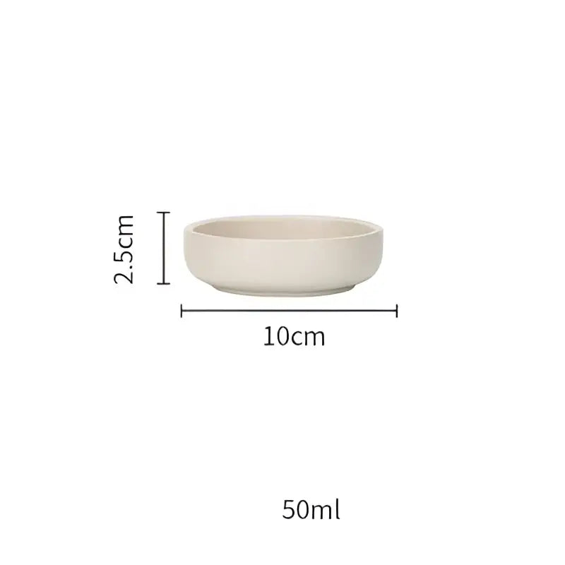 Minimalist off-white ceramic morandi bowl with smooth rounded rim from decorbites ceramic morandi dinnerware set