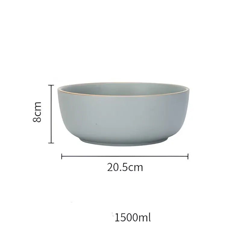 A sleek light gray ceramic morandi bowl with smooth glaze and subtle rim detailing from decorbites ceramic morandi collection