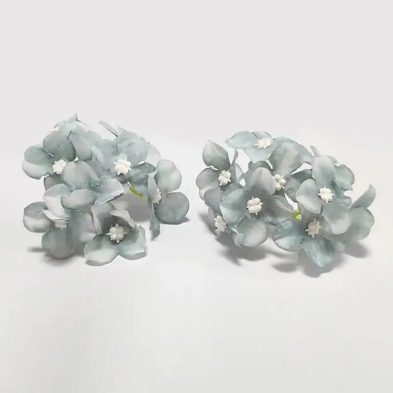 Blue and white hydrangea flowers 30pcs made of synthetic material for wedding decor and living room by decorbites hydrangea flowers