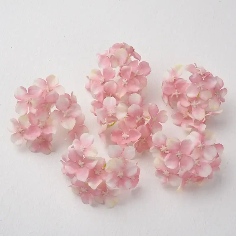 Pink and white artificial hydrangea flowers from decorbites hydrangea flowers 30pcs for wedding decor and living room use