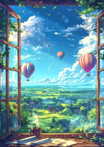 ’Blue Beach Cabin Forest Canvas Wall Art’ - P10 / 40x60cm No Frame - Posters