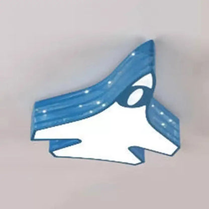 DecorBites™ DecorBites™ Blue Cartoon Flush Ceiling Lamp for Child's Bedroom or Plane-themed Bathroom