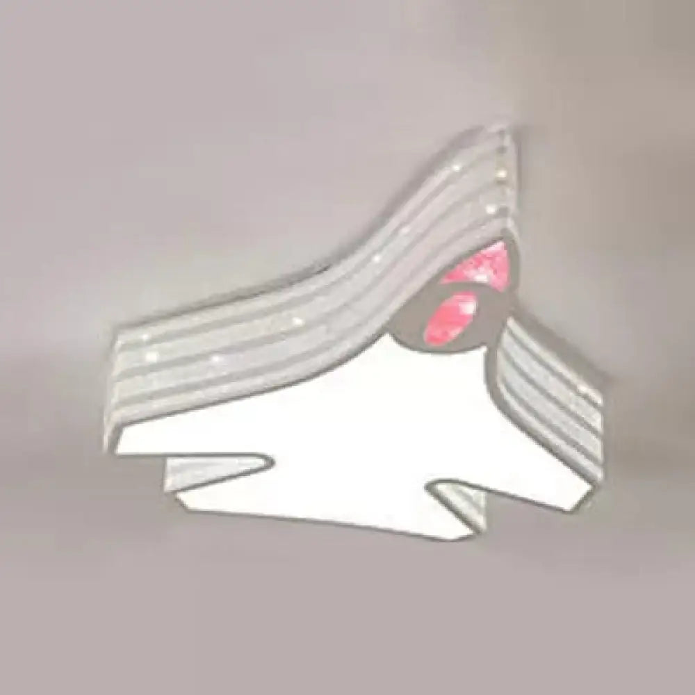 DecorBites™ DecorBites™ Blue Cartoon Flush Ceiling Lamp for Child's Bedroom or Plane-themed Bathroom