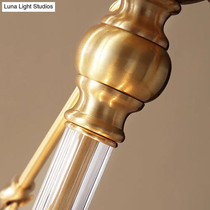 DecorBites™ DecorBites™ Blue Fabric Drum Semi Flush Ceiling Light with 4 Lights for Corridor